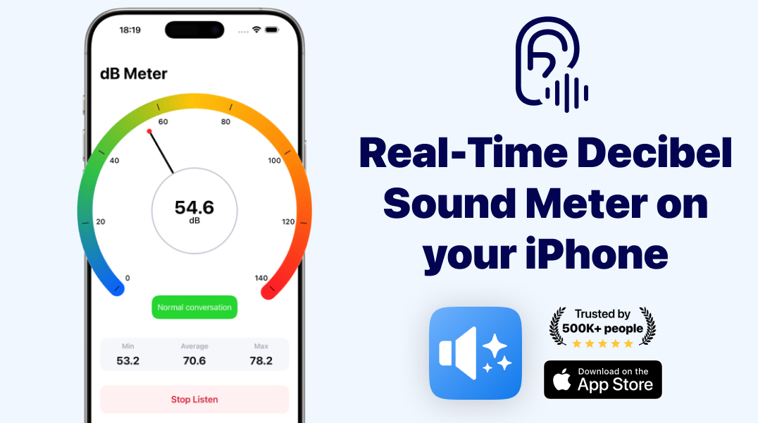 decibel sound level meter for iPhone iOS application