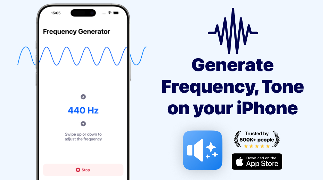 frequency sound tone generator iPhone iOS application