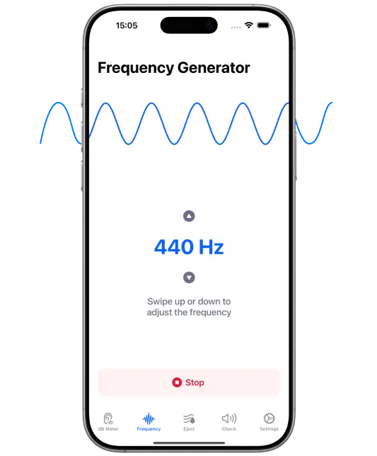 Frequency tone generator iOS app