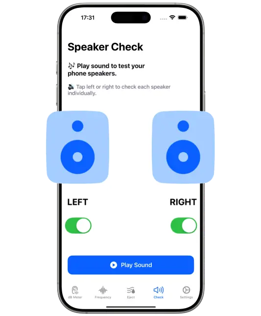 Speaker test check iOS app